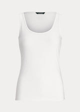 Lauren Ralph Lauren Cotton-Blend Tank Top White