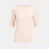 Lauren Ralph Lauren Cotton Boatneck Top Blush