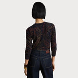 Lauren Ralph Lauren Cotton-Modal Paisley Jumper In Navy