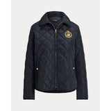 Lauren Ralph Lauren Crest-Patch Diamond-Quilted Jacket In Dark Navy