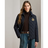 Lauren Ralph Lauren Crest-Patch Diamond-Quilted Jacket In Dark Navy