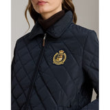 Lauren Ralph Lauren Crest-Patch Diamond-Quilted Jacket In Dark Navy
