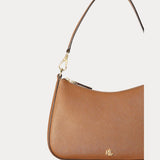 Lauren Ralph Lauren Crosshatch Leather Medium Danni Bag in Tan