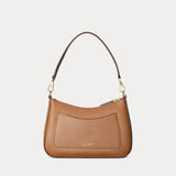 Lauren Ralph Lauren Crosshatch Leather Medium Danni Bag in Tan
