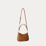 Lauren Ralph Lauren Crosshatch Leather Medium Danni Bag in Tan
