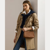 Lauren Ralph Lauren Crosshatch Leather Medium Danni Bag in Tan