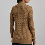 Lauren Ralph Lauren Donato Buckle Cardigan In Classic Camel