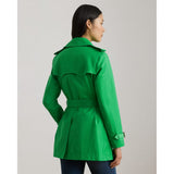 Lauren Ralph Lauren Double-Breasted Cotton-Blend Trench Coat in Stem