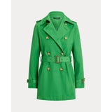 Lauren Ralph Lauren Double-Breasted Cotton-Blend Trench Coat in Stem