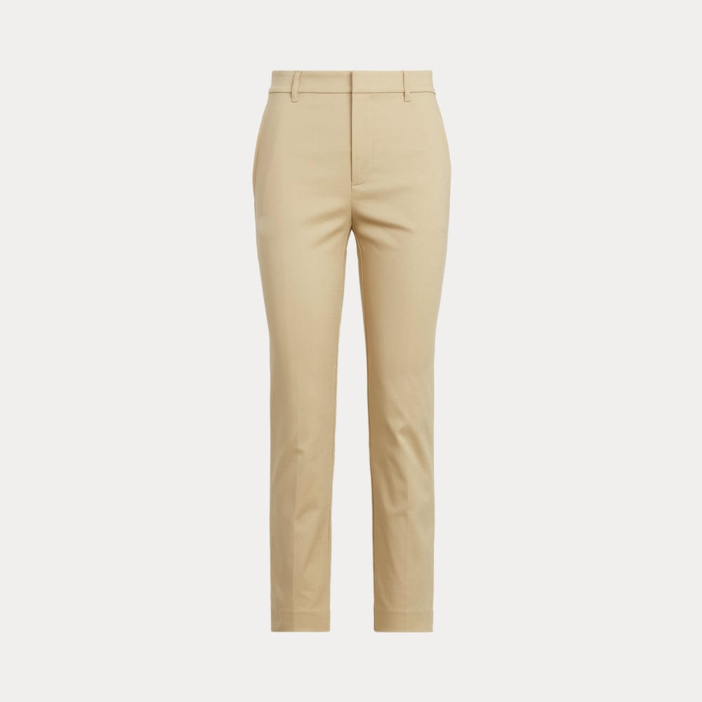 Lauren Ralph Lauren Double Faced Stretch Cotton Trouser In Tan lauren-ralph-lauren-double-faced-stretch-cotton-trouser-in-tan