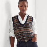 Lauren Ralph Lauren Fair Isle V-Neck Sleeveless Jumper