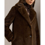 Lauren Ralph Lauren Faux-fur Coat In Circuit Brown