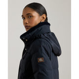 Lauren Ralph Lauren Faux-Fur-Trim Funnelneck Down Coat In Navy