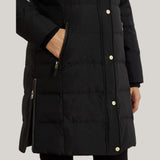 Lauren Ralph Lauren Faux-Fur-Trim Hooded Down Coat In Black