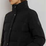 Lauren Ralph Lauren Faux-Fur-Trim Hooded Down Coat In Black