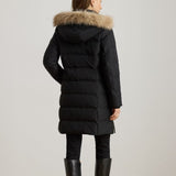 Lauren Ralph Lauren Faux-Fur-Trim Hooded Down Coat In Black
