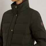 Lauren Ralph Lauren Faux-fur-trim Hooded Down Coat In Litchfield Loden