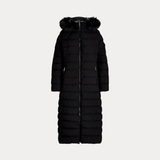 Lauren Ralph Lauren Faux Fur Trim Quilted Hooded Coat Black