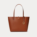 Lauren Ralph Lauren Faux-Leather Reversible Tote in Tan / Orange