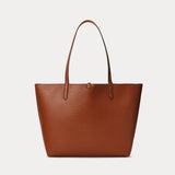 Lauren Ralph Lauren Faux-Leather Reversible Tote in Tan / Orange