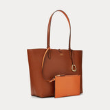 Lauren Ralph Lauren Faux-Leather Reversible Tote in Tan / Orange