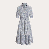 Lauren Ralph Lauren Floral Belted Cotton-Blend Shirtdress