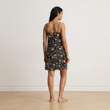 Lauren Ralph Lauren Floral Cotton-Blend Lawn Chemise In Black