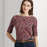 Lauren Ralph Lauren Floral Stretch Cotton Tee
