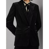 Lauren Ralph Lauren Gilmore Velvet Blazer in Black