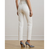 Lauren Ralph Lauren High-Rise Straight Ankle Jean in White Wash