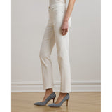Lauren Ralph Lauren High-Rise Straight Ankle Jean in White Wash