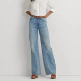 Lauren Ralph Lauren High-Rise Wide-Leg Jean In Palais Wash