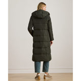 Lauren Ralph Lauren Hooded Channel-quilted Down Puffer Coat In Litchfield Loden