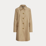 Lauren Ralph Lauren Hooded Cotton-Blend Balmacaan Coat In Birch Tan