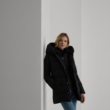 Lauren Ralph Lauren Insulated Hooded Down Coat In Black