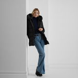 Lauren Ralph Lauren Insulated Hooded Down Coat In Black