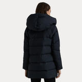 Lauren Ralph Lauren Insulated Hooded Down Coat In Dark Navy