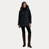 Lauren Ralph Lauren Insulated Hooded Down Coat In Dark Navy