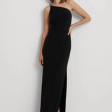 Lauren Ralph Lauren Jersey One-Shoulder Gown