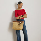 Lauren Ralph Lauren Judy Elbow Sleeve Knit Top in Cruise Red