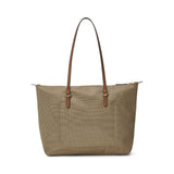 Lauren Ralph Lauren Medium Keaton Nylon Tote Bag in Clay