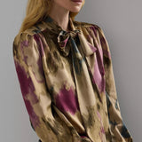 Lauren Ralph Lauren Klaryce Floral Top In Tan/Multi