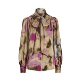 Lauren Ralph Lauren Klaryce Floral Top In Tan/Multi