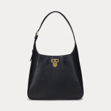 Lauren Ralph Lauren Leather Large Tanner Shoulder Bag in Black