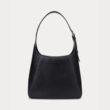 Lauren Ralph Lauren Leather Large Tanner Shoulder Bag in Black