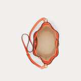 Lauren Ralph Lauren Leather Medium Andie Drawstring Bag Portside Coral
