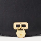 Lauren Ralph Lauren Leather Medium Tanner Crossbody Bag In Black