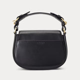 Lauren Ralph Lauren Leather Medium Tanner Crossbody Bag In Black