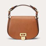 Lauren Ralph Lauren Leather Medium Tanner Crossbody Bag In Tan