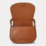 Lauren Ralph Lauren Leather Medium Tanner Crossbody Bag In Tan
